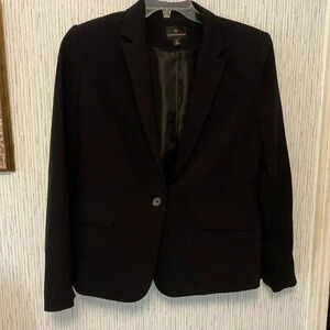 Black Blazer Worthington Women Size 14  One Button Jacket Business or Causal